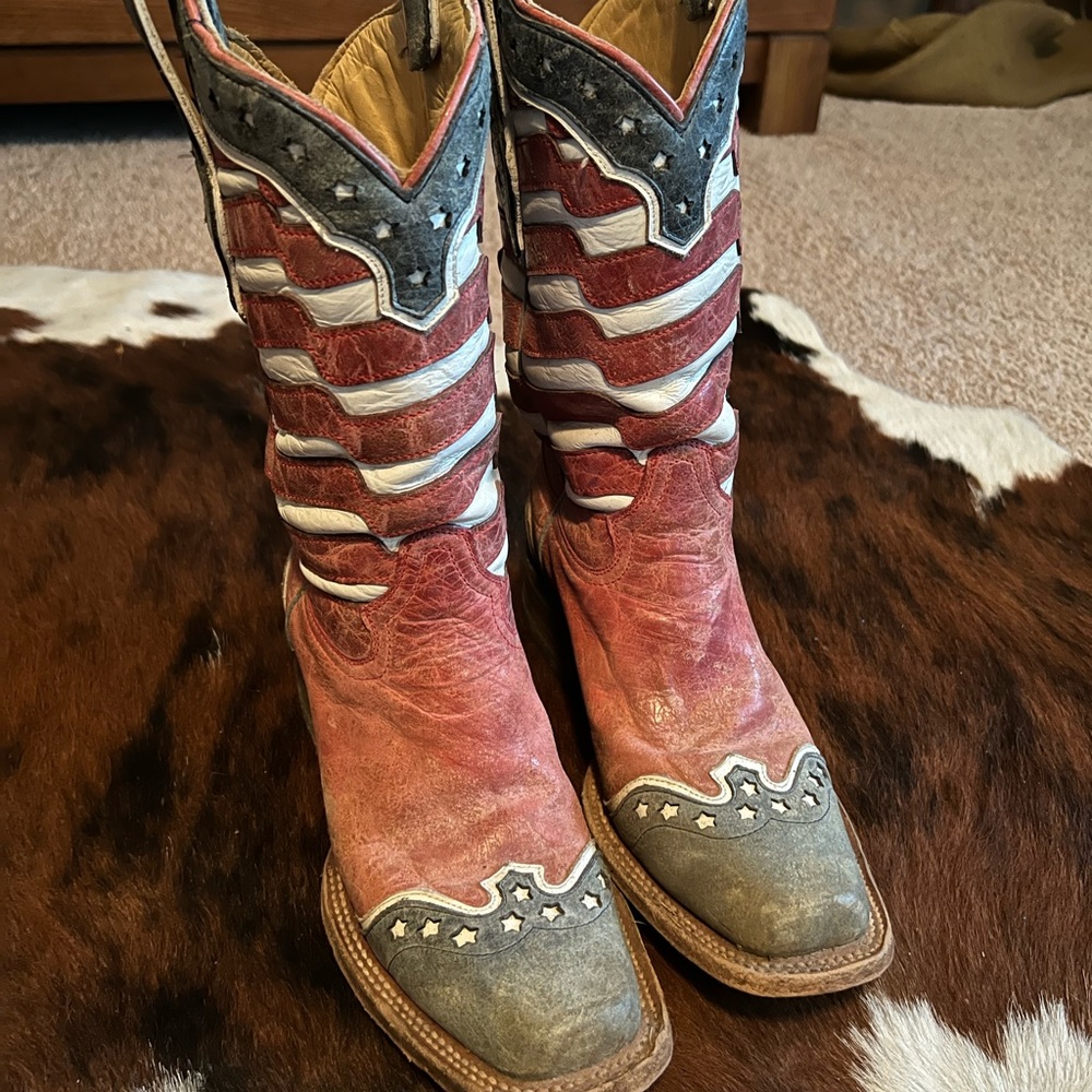 Corral red, white & blue  cowboy boots